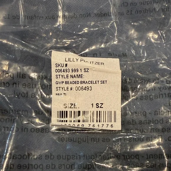 Lilly Pulitzer Pink, Green & Turquoise Beaded Bracelet Set - Picture 2 of 4